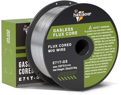 haxiaoer 0.9MM 1.0KG Flux Core Welding Wire 1 Pack,E71T-GS Gasless MIG Welding Wire Mild Steel for Reduced Splatter and Better Corrosion Resistance