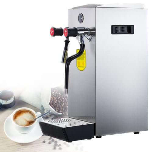 Commercial Steam Milk Frother, Electric Fully-Automatic Coffee Foam Maker for Coffee, Milk Tea - Steam Milk Frothing Machine