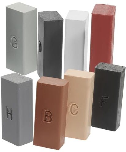 Hoement Kit Riparazione Pavimenti Cera Riparatrice 8 Colori per Riempire Crepe e Rinnovare Piastrelle e Piano Cucina