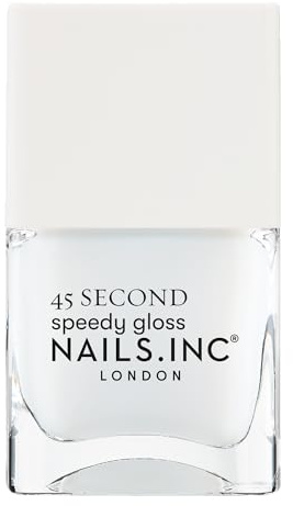 Nails Inc - FIND ME IN FULHAM Quick Drying Nagellack - Leuchtendes Weiß - Schnelltrocknend in 45 Sekunden - Nagelstärkend mit Hexanal, Kalzium, Magnesium - Cruelty Free - Perfekte Maniküre
