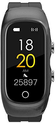 Bracelet Intelligent N8, 0,96 Pouces TFT Bluetooth Smart Band TWS Écouteurs Fitness Tracker avec Moniteur de Sommeil, Tracker d'activité avec Compteur de Pas et de Calories