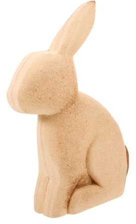 Cabilock Unvollendete Holzfigur Hase Zum Bemalen DIY Deko Für Tisch Raumgestaltung Niedliche Miniatur Hasenfigur Für Kreative Bastelprojekte