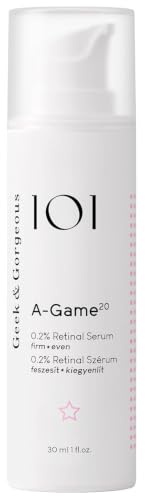 Geek & Gorgeous - A-Game 20 Hög effekt serum med 0,2 % retinal, ansiktsvård för mogen, trött hud, passar alla hudtyper, 30 ml
