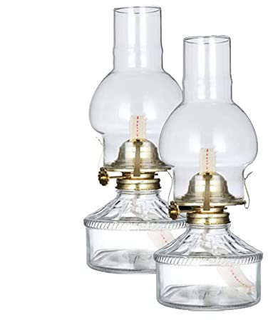Petroleumlampe, große Vintage-Öllampen in klarer Optik für den Innenbereich, Heimdekor-Beleuchtung, Glas-Petroleumlampe, Atmosphäre, rustikal, klassisch, alte Öllaterne, antike Kammerlampe