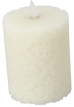 Housoutil Bougie Chauffe-Plat LED Électrique sans Piles Motif Ajouré Lumière Chaude 8x10 Cm Décoration Intérieure et Extérieure pour Cérémonie Fête Anniversaire