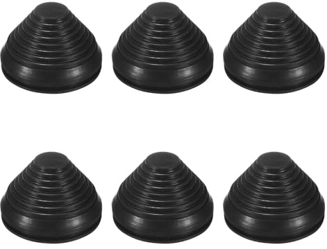 M METERXITY 6-Pack Rubber Grommets for Wiring 70mm Flexible Drill Hole Grommets Cable Cord Grommet Firewall Hole Plug for Cables/Wires Through Protection [Black, Tower-Shaped]