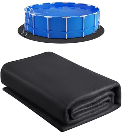 VEVOR Tapis de Sol Piscine, 550 cm, Tapis sous Piscines Hors Sol Rond, 180 g/m2 sous-Couche en Géotextile Extra-épais, Installation Facile, Découpe Simple, Protection pour Éviter Perforations Objets