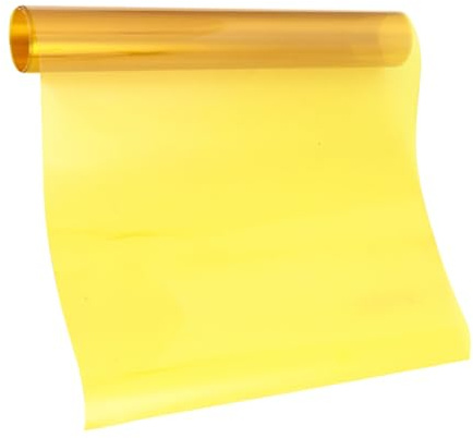 QUMIIRITY Filtre Couleur Pet Effet Coucher de Soleil pour Éclairage Photo et Vidéo, Matériau Pet Jaune 30x300 Cm, Film Gélatine Lumineux Polyvalent pour Flash LED, Usage Studio et Création Ambiance