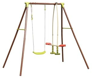 Altalena Da Giardino Per Bambino Legno Set Altalena da Giardino Misure A Scelta cm in Legno di Pino (195x153x195cm)