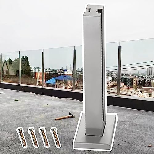 Sistema de barandilla de vidrio resistente para terrazas y balcones. Postes y paneles de metal para exteriores, barandilla de vidrio para seguridad y estilo, ideal para hogares modernos y espacios
