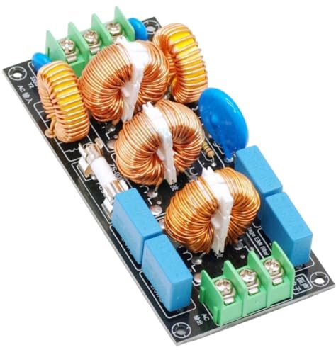 GMBYLBY Filtro EMI de alta temperatura, 220 V, supresión de ruido para uso industrial, suministro de sonido HiFi