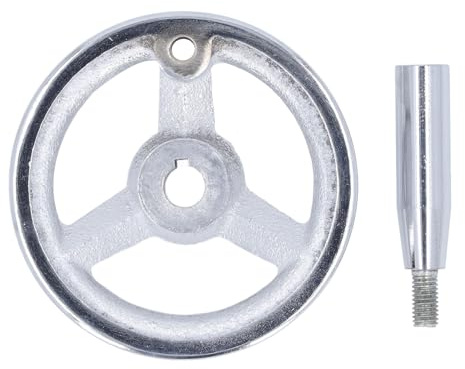 TOPINCN Volant Rond avec Poignée Rotative, Machine-outil en Fonte, pour Fraiseuse de Tour 12x100MM