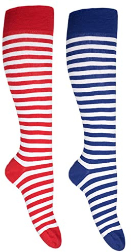 Goldschmidt Ringelstrümpfe | Klassische Ringelsocken für Erwachsene & Kinder | Hohe Qualität mit gekämmter Baumwolle (DE/NL/SE/PL, Numerisch, 43, 46, Regular, Regular, Rot+blau Weiß)