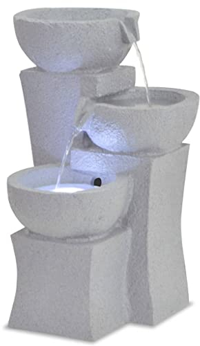 vidaXL Zimmerbrunnen mit LED Tischbrunnen Dekobrunnen Springbrunnen Brunnen