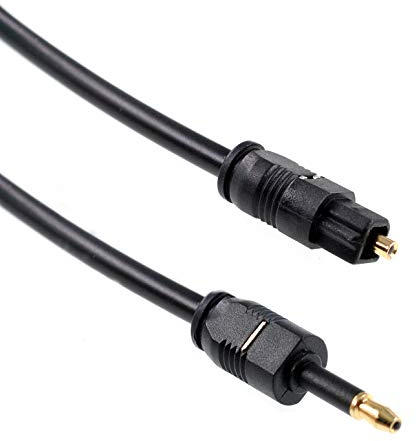 Oiyagai 2 Pezzi Cavo Audio Digitale Toslink Ottico a Mini Toslink SPDIF OD 4.0 (1M / 3.2FT)
