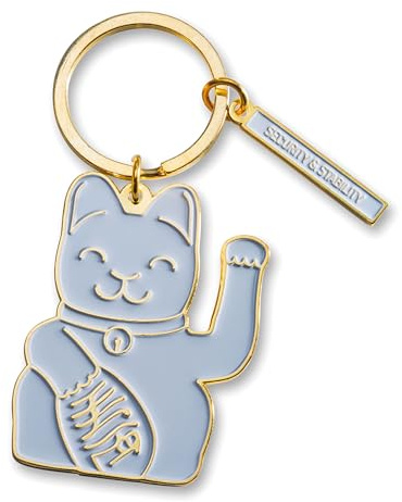 DONKEY Lucky Cat Keyring, Grey