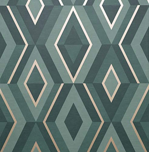 Fine Décor FD42609 Shard Geo Emerald/Gold