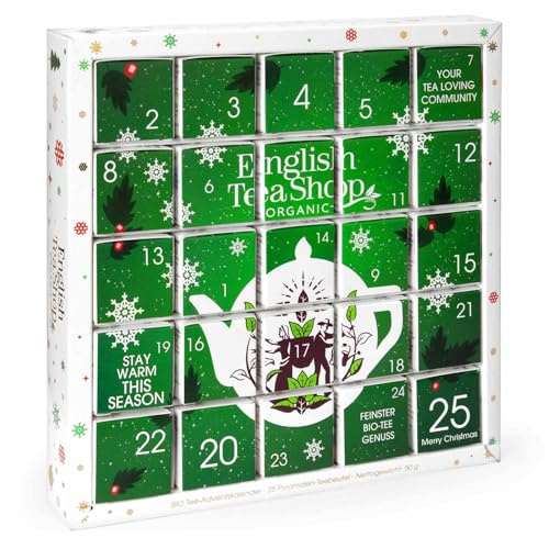 ETS - Puzzle Tee Adventskalender Happy Holiday, 25 weihnachtliche Premium BIO Tees