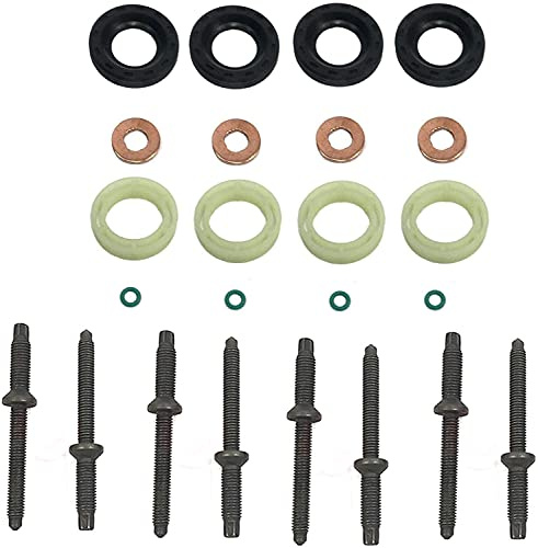 Juntas de inyectores Juego de arandelas de inyección de combustible compatible para 1.6 diésel (1560 CC) 1007, 206, 207, 307, 407 1.6 HDi
