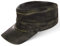 Black Forest Fox Herren Damen Leder Cuba Army Cap Hut Schirmmütze in (Vintage-Black)