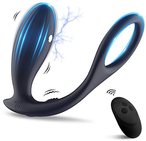 PQKuss Analvibrator Sexspielzeug für Paar Prostata Stimulator mit 3 Stromschlag und 10 vibrationsmodi Electric enSilikon Analplug Penisring Sex Spielzeug die Männer