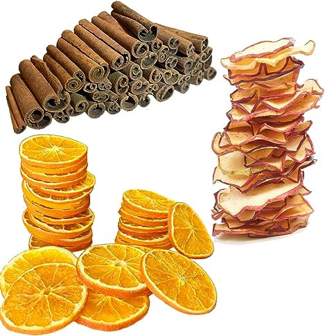 endlosschenken Natur Dekoration Weihnachten - Orangenscheiben, Apfelscheiben, Zimtstangen - Adventskranz Weihnachtskranz Adventsgesteck Potpourri