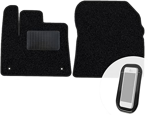 moto-MOLTICO Vorne Fußmatten Auto Velours Autoteppiche Schwarz Automatten Set 2-teilig passend für Peugeot Rifter Citroen Berlingo 3 ab 2018