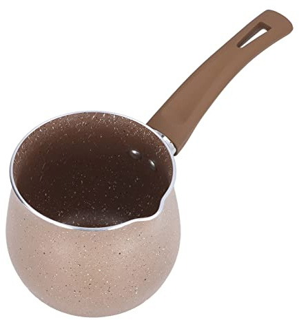 TOPINCN Pot de Fusion à Poignée Unique de 10 Cm, Mini Casserole à Lait pour la Cuisson de Sauces Collantes (Café)