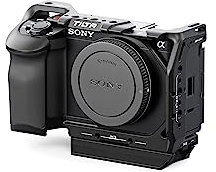 Tilta Gabbia per fotocamera Sony ZV-E1 | Cold Shoe, NATO Rail, M3 e 1/4 -20 Thread | Migliora la funzionalità | Facile accesso a porte, pulsanti e batteria (nero, gabbia completa per fotocamera)