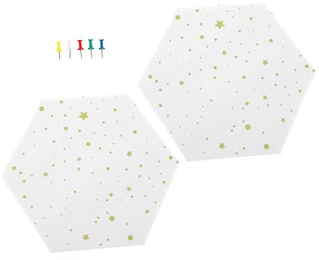 NUOBESTY 6pièces Stickers Muraux Feutre Hexagonaux De Décorations Murales Pour Salon Et Chambre Tableau Affichage Pratique Feutre Dimensions Installation Facile Et Élégante