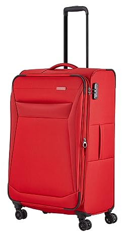 Travelite 4-Rad Koffer Größe L Weichschale, Gepäck Serie Chios mit Dehnfalte + Kantenschutz, Trolley in Zeitloser Optik, 78 cm, 90-97 Liter