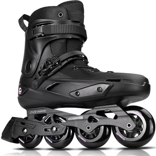 COSMOID Patines en línea para Mujeres y Hombres, Patines de Ruedas para Adultos, Patines Profesionales de Fitness Unisex(A-TT-Black,EU 37-38)