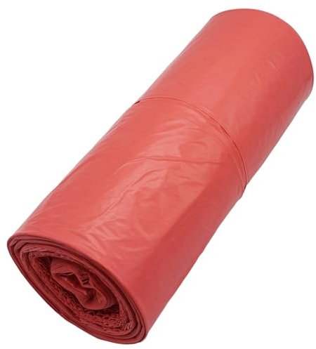 SKIR'CO 40 bolsas de basura de 160 litros, bolsas de basura rojas de 90 x 110 cm, bolsas de basura de color rojo
