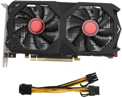 Carte Graphique RX 580 8 Go, Carte Vidéo GDDR5 256 Bits pour Jeux sur PC, pour DirectX 11, Double Ventilateur pour Bureau à Domicile, Carte Graphique D'ordinateur, Emplacement
