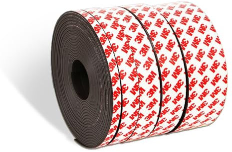 VEOIRXU Nastro metallico autoadesivo nero per magneti I Ideale per figure e scaffali I Nastro ferroso I Nastro metallico Nastro Magnetico Autoadesivo Forte | Strisce Magnetiche con Supporto Adesivo