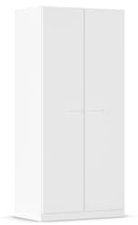 Rauch Möbel PRANDON, Kleiderschrank, Farbe Weiß, Breite 91 cm | Schrank, Mehrzweckschrank, 2-türig, für Schlafzimmer, Kinderzimmer, Homeoffice, Hauswirtschaftsraum, Garderobe