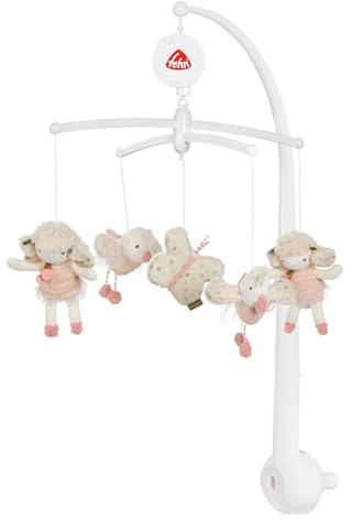 Fehn Música móvil feehnLAND - Mobile a carica con melodia Sabes cuántas estrellas hay y figuras para tranquilizar y entretener - con fijación a la cama para bebés de 0 a 5 meses