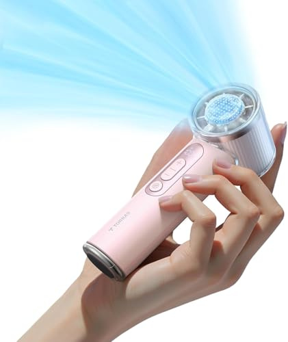 TORRAS Coolify iva - Ventilador portátil para enfriar hielo de 5000 mAh, ventilador personal recargable de 0 a 100 velocidades, ajustable, súper mini pero potente ventilador portátil