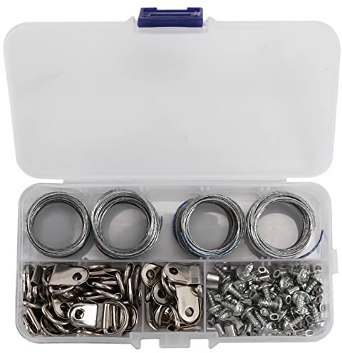 Swiixxer 124 StüCk Bild HäNgend Seil Kit, Foto Rahmen Hanging Kit, Bild HäNgend Kit mit NäGeln für die Wandmontage