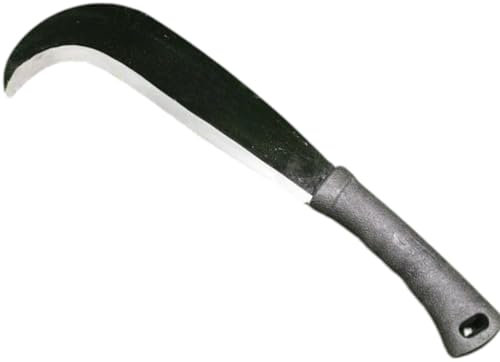 topolenashop Roncola Ronca con Lama 22 cm Professionale Tipo Bergamo con Manico in Plastica Falcetto per Legna, Innesto Rami e Taglio Erba, Giardinaggio 2315046