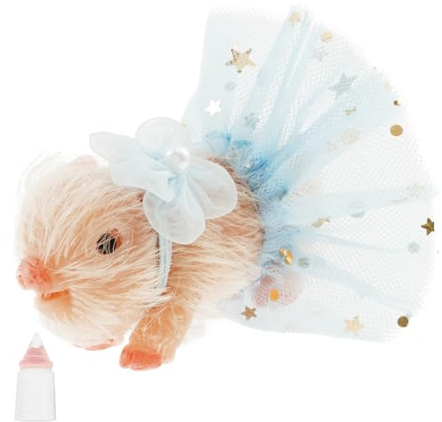 Silicone Pig Doll Toy Mini Reborn Soft Lifelike Silicone Piglet Doll Miniature Animal Toy Cute Simulation Design Body Piggy Toys with Accessories for Kids Gift Home Decoration 7.5 x 3.3 x 3cm