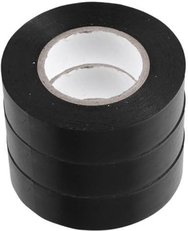 HOMOBABE Cinta Resistente al Calor Aislante Eléctrica Negra de Pvc Paquete de 3 Rollos Adhesión Superior para Cables y Alambres para Uso Industrial y Eléctrico