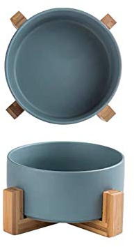 Nordic Style Porcelain Cereal Bowl Set with Wooden Holder - Vibrant Green Color, Large Size, and Creative Design for Soup, Salad, and Fruit