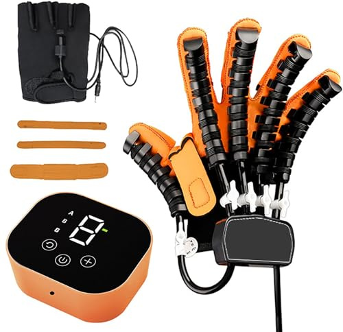 GCZQYAM Guantes Robóticos de Rehabilitación de Manos, Entrenamiento de Dedos para la Recuperación de Accidentes Cerebrovasculares Entrenador de Rehabilitación para Hemiplejia Right Hand XXL