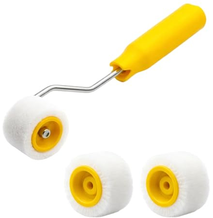 3PCS Set Mini Rollers for Painting, Extra Small Paint Wool Brushes, Paint Roller Mini Paint Rollers, Short Pile Microfibre Roller with Handles, for Repairing Narrow Spaces, Tiny Painting Tool