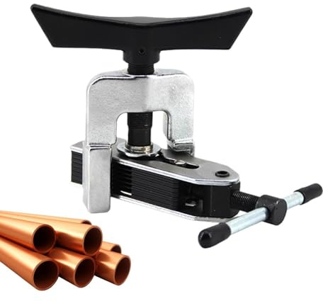 Cartellatrice per Tubi in Rame - Svasatore Professionale in Acciaio al Carbonio | Espansore per Condizionamento HVAC e Refrigerazione | Kit Flangiatura Professionale Idraulica 730g | Alta Precisione