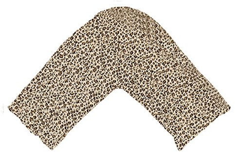 Gyulin Silky Soft Satin Soild Envelope Style V Shaped/Tri/Boomerang Pillow Cover Pillowcase Pillow Protector Cushion Cover for Orthopaedic/Pregnancy/Nursing Pillows,Only Cover No Insert Leopard