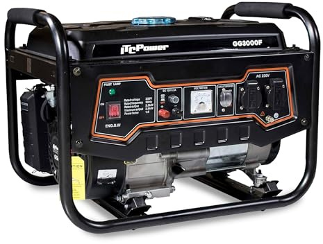 ITCPower Generador Gasolina Silencioso 2,8KW para Emergencias Domésticas - Generador Eléctrico Portátil 230V para Herramientas y Camping - Generador 4 Tiempos con Gran Autonomía y Bajo Ruido