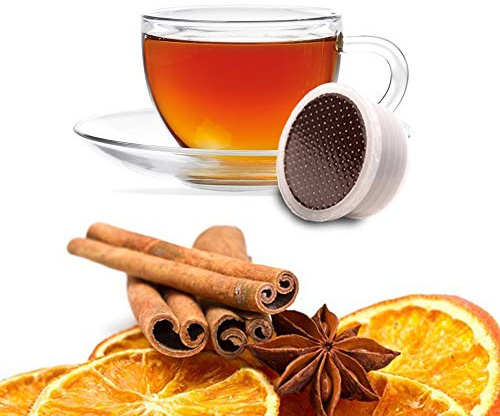 KICKKICK Tisana Arancia e Cannella Infuso Compatibile con/Sostituzione di Lavazza Espresso Point - Bevanda in Cialde - 50 Capsule