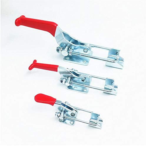 Chiloskit 2pcs Heavy Duty Adjustable Latch U Bolt Self-Lock Toggle Clamp Capacity 320kg(Medium)
